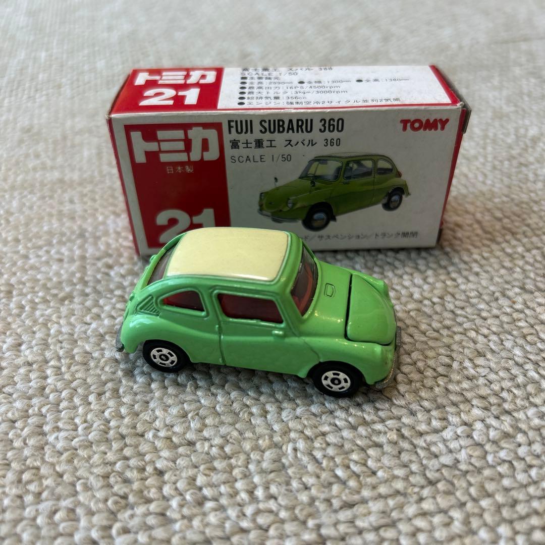 日本製 トミカ 赤箱 富士重工 スバル360 1/50スケール