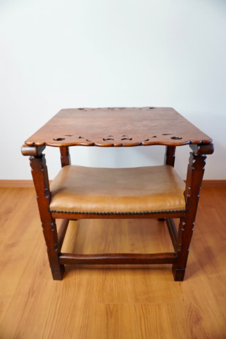 イギリス アンティーク モンクスチェア 2way チェア＆テーブル