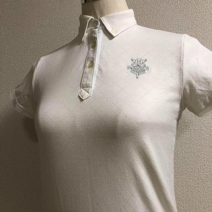 ビームスゴルフ ポロシャツ パープルレーベル ホワイト Mサイズ レディース