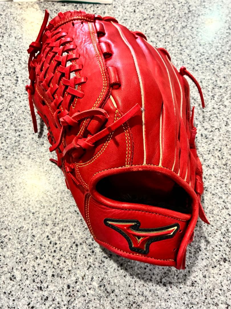 ミズノ 軟式　野球　ソフト グローブ　左投　赤　セレクト9 Soft Plus
