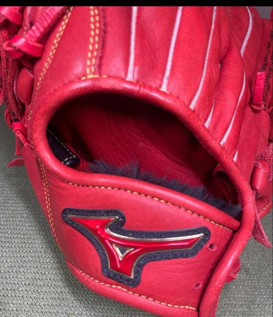 ミズノ 軟式　野球　ソフト グローブ　左投　赤　セレクト9 Soft Plus