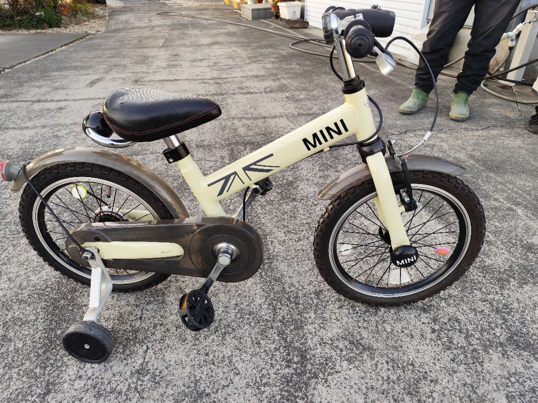 MINI 幼児用自転車 16インチ クリーム色 中古品 引き取り限定