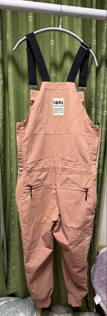 エヌスリー　ビブパンツ　ピンク　S スノウウェア