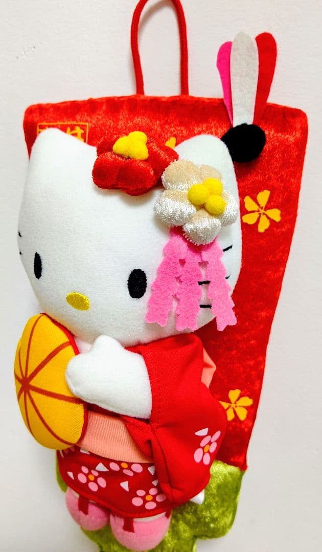 【ハローキティ】正月お飾り 羽子板 ぬいぐるみ【希少】