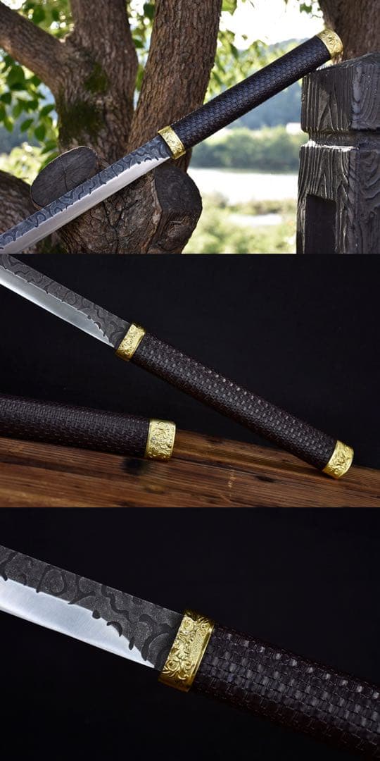 雲牡丹唐直刀 刀装具 模擬刀 日本刀 模造刀 武具