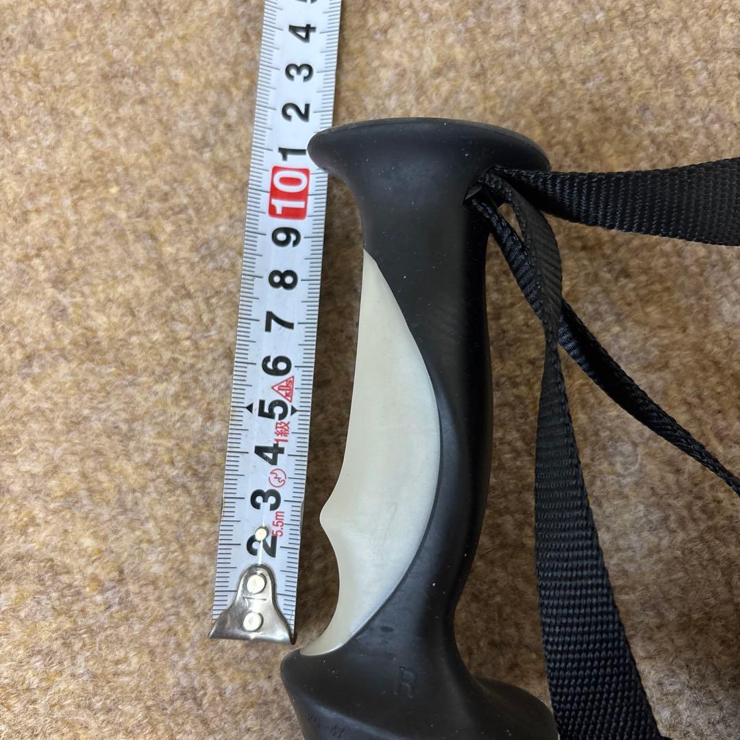 OGASAKAスキー ストック 調整可能 黒/白