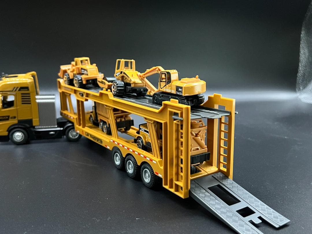 トレーラー 積載車 工事車両ミニカーセット H197