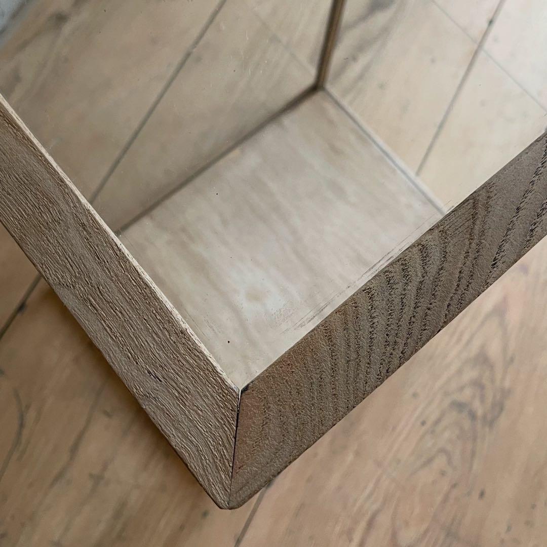 古い木枠ガラスケース　レトロ　飾り棚　古道具　アンティーク　店舗什器