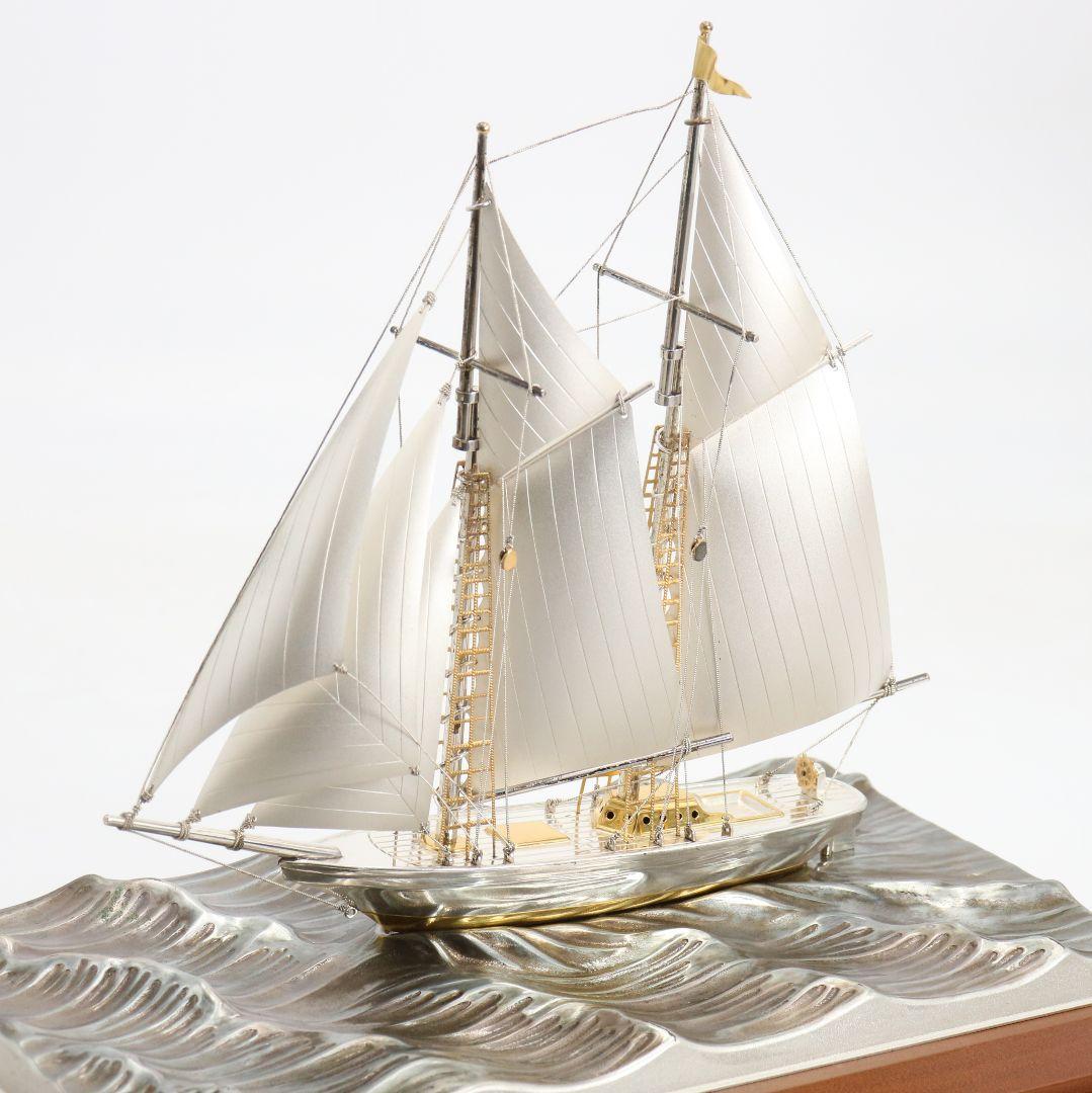 武比古製 銀製帆船置物 SILVER985刻印 約200g　JM955　GK1