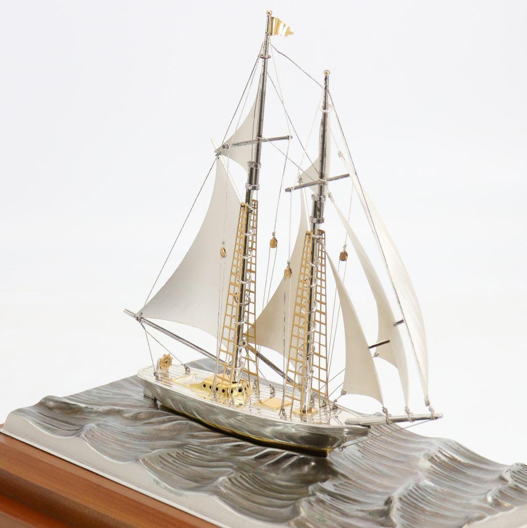 武比古製 銀製帆船置物 SILVER985刻印 約200g　JM955　GK1