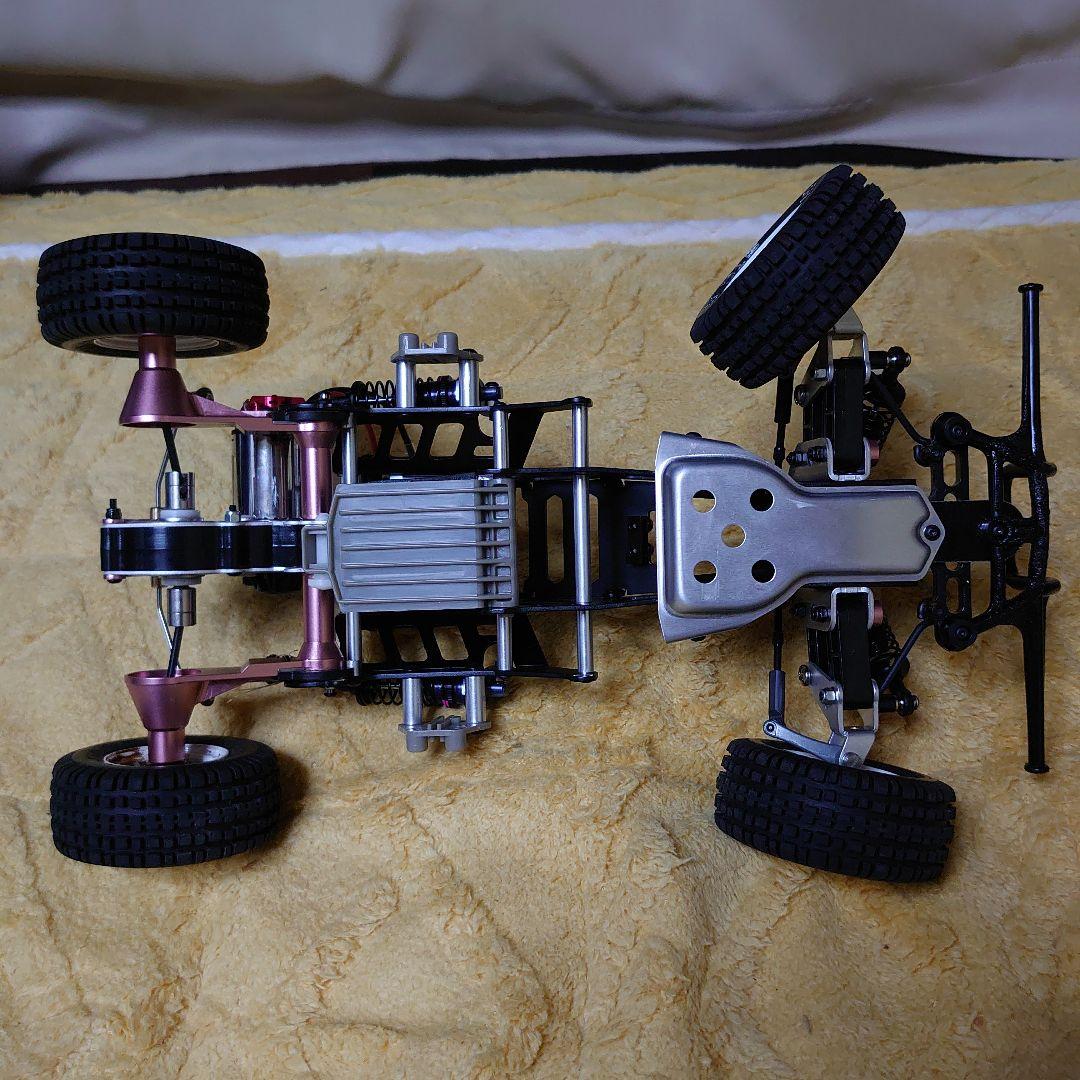 タミヤマイティフロッグ　アルミシャーシ仕様　VWビートル506ボディ付き