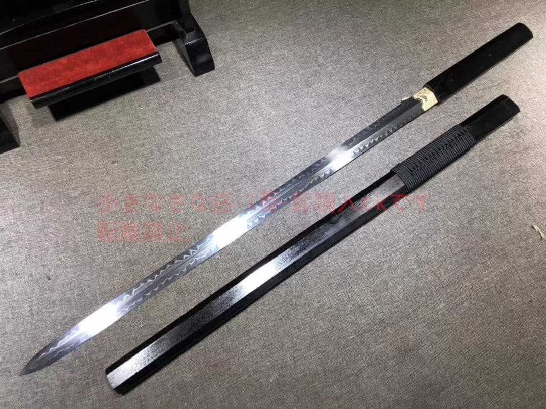 26寸烏木六稜素装唐剣墨攻剣  唐剣  模造刀·模擬刀  居合刀
