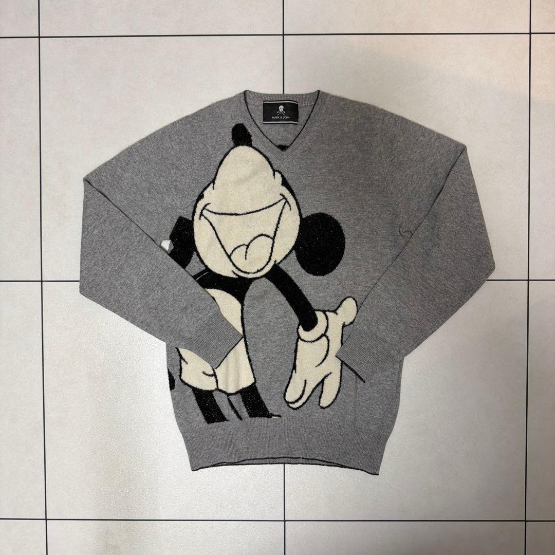 MARK & LONA ミッキー Vネックセーター グレー