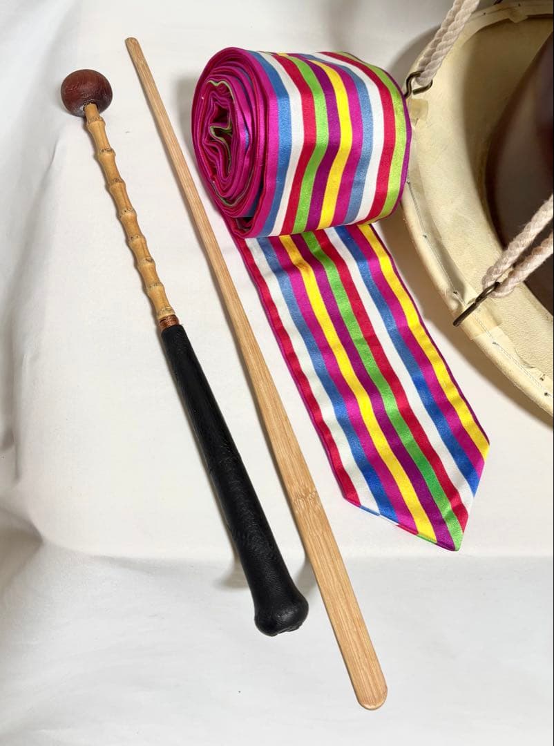 韓国太鼓 チャンゴ/チャング バチ、ケース付