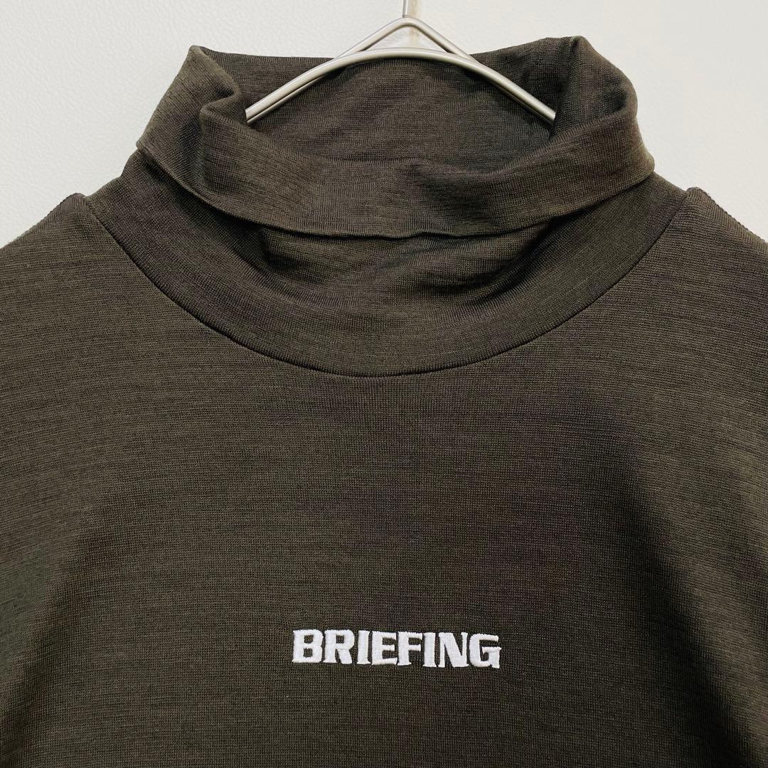 6415 ブリーフィング　タートルネック　薄手ニット　ウール　カーキ　2023年