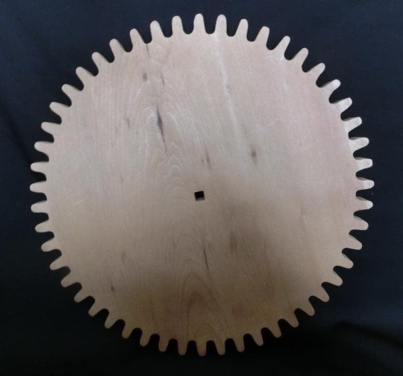 訳あり特価！　木製歯車　無垢1枚板　迫力の大型！　4個セット　厚い！桂材！！