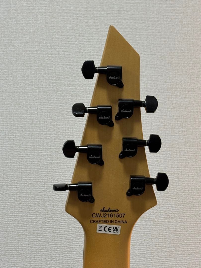 Jackson 7弦 エレキギター JS22-7 ブラック、スタンド付き