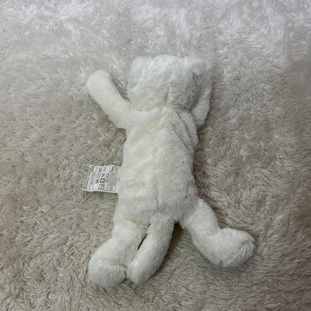 希少　廃盤品　ニトリ　クタクタヌイグルミ　猫　白猫　青