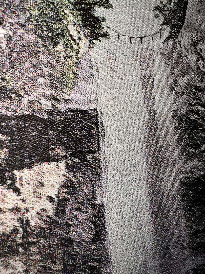 130 西陣織 那智山 青岸渡寺織絵「那智の滝 観音出現図」太巻付 共箱