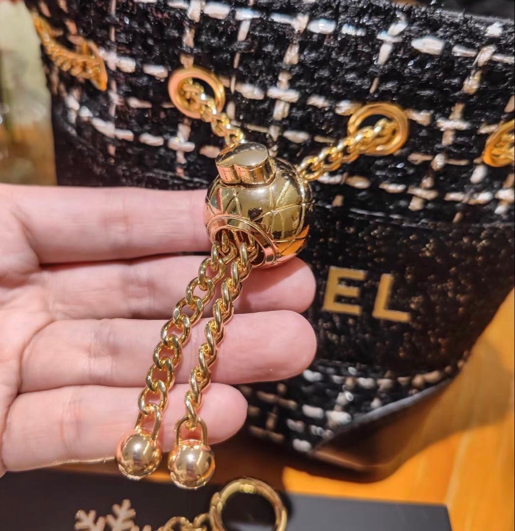 希少レア非売品 CHANEL ノベルティ ツイード バケットバッグ　ハンドバッグ