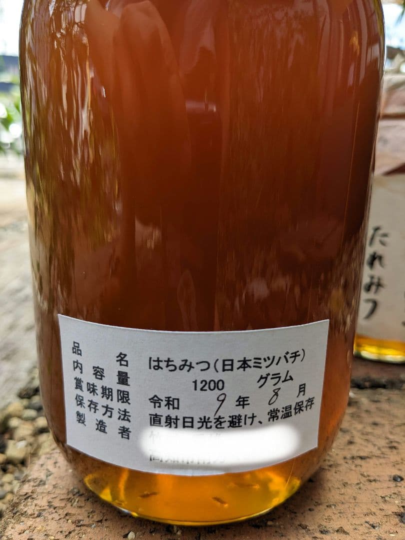 日本ミツバチ 蜂蜜 令和7年 採れたて 600g×2本 たれ蜜 非加熱　百花蜜