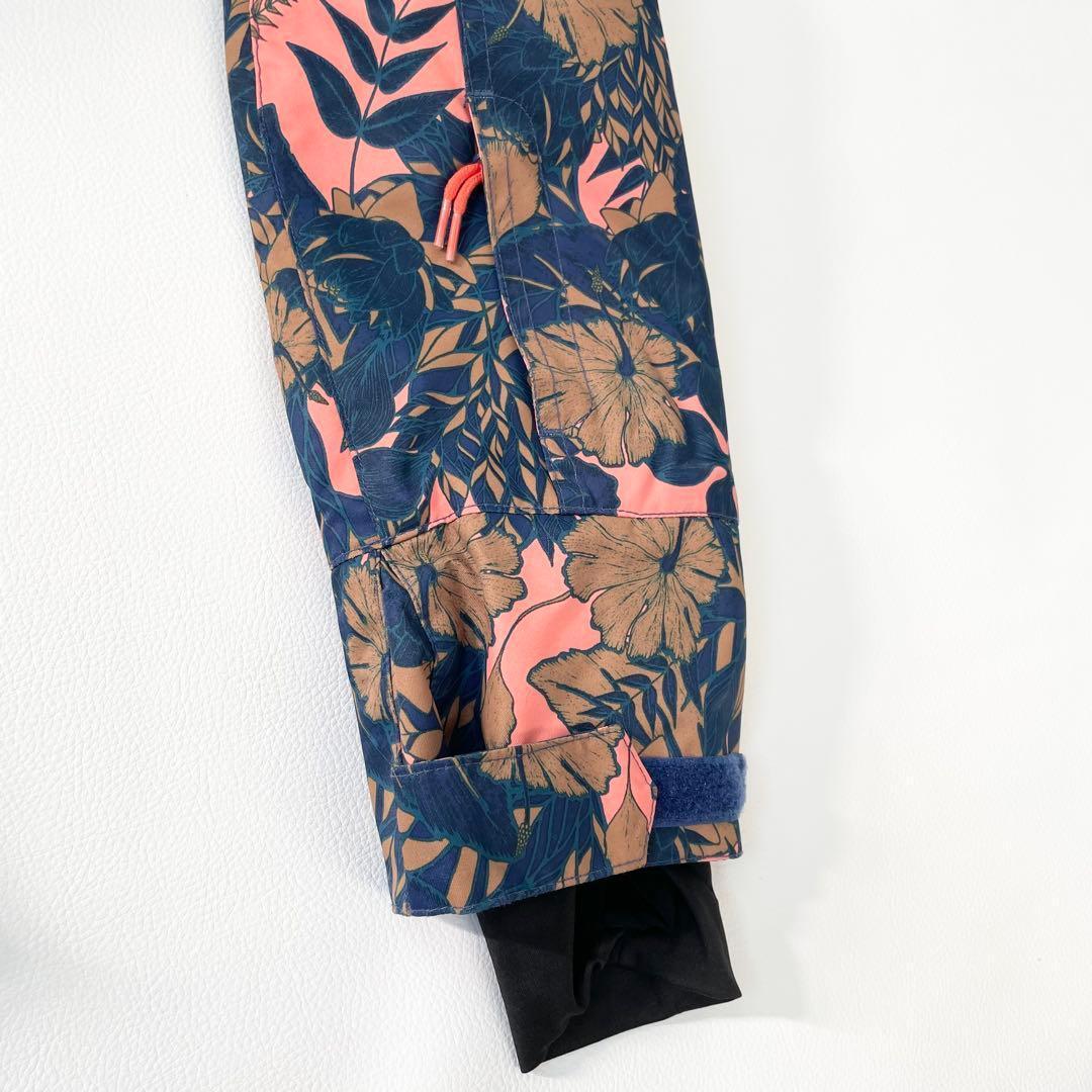 4456 【極美品】ロキシー ROXY ジャケット スノボウェア 花柄 ネイビー