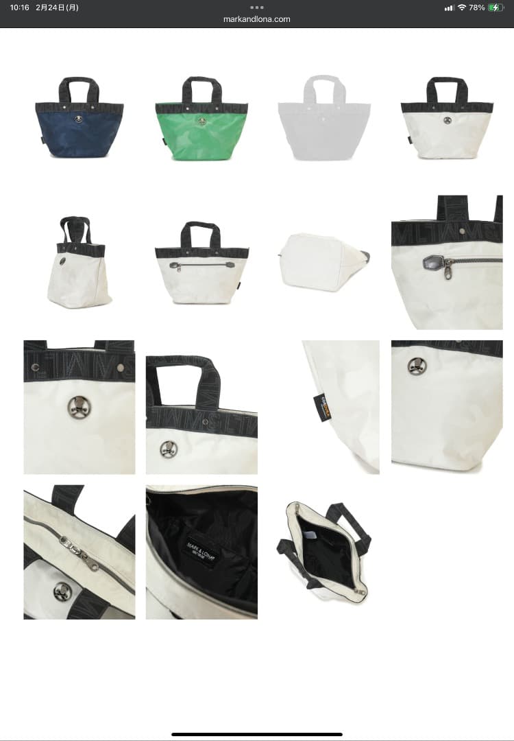 MARK&LONA カートバッグ　Gauge Camo Mini Tote