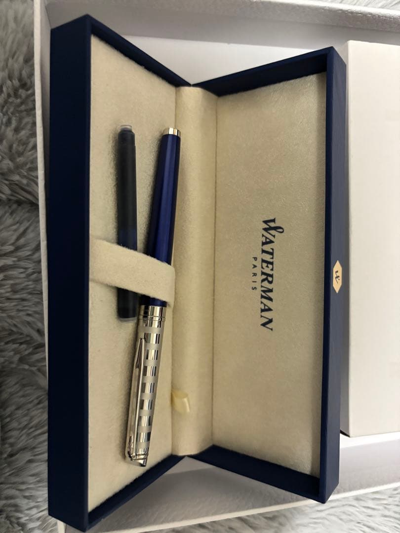 Waterman メトロポリタン デラックス 万年筆 F ストライプブルー