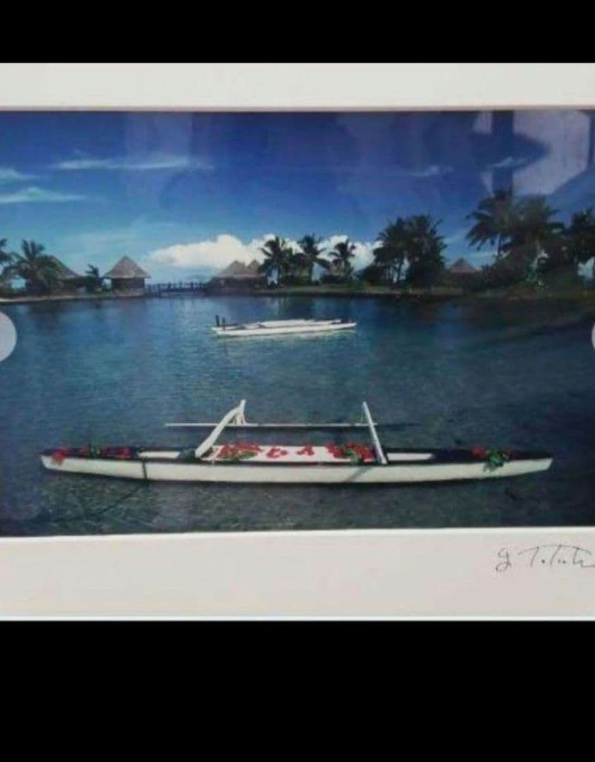 お値下げ写真家立木義浩フォト 海の風景 印刷作品 フレーム付き