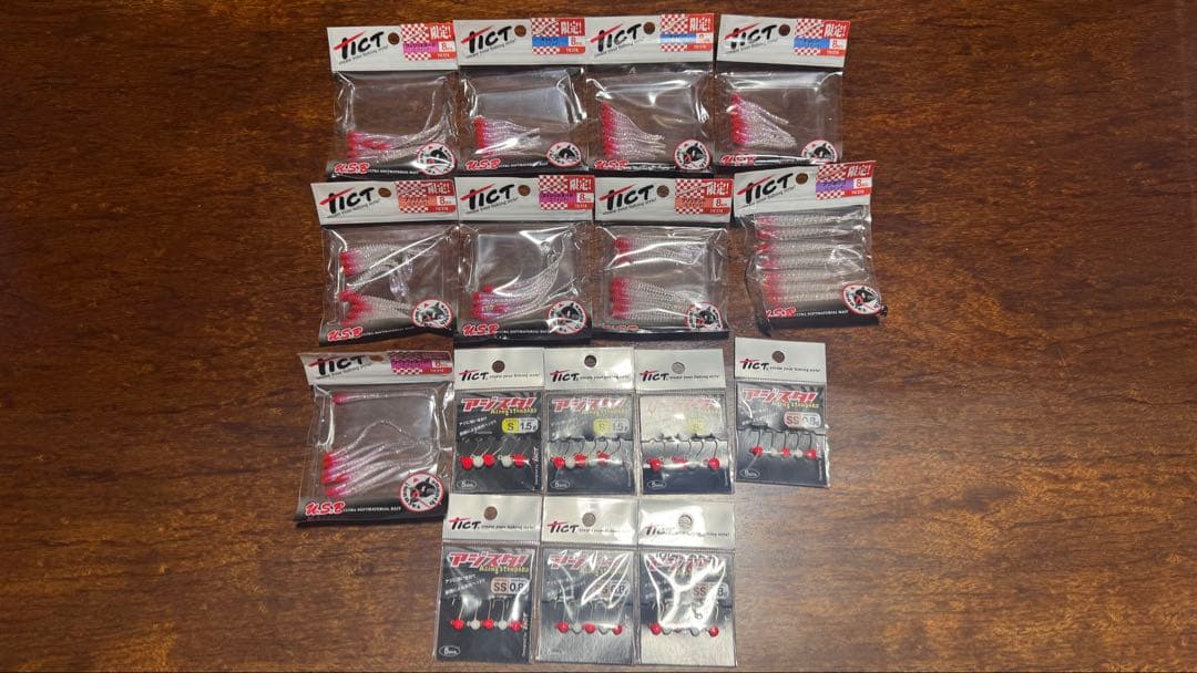 アジング・メバリング等　ライトゲーム用ジグヘッド　ワームセット　未使用品