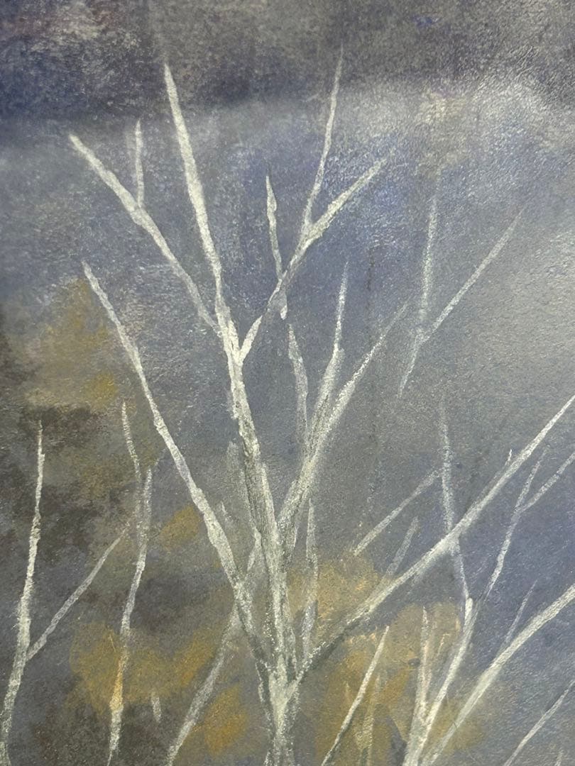 「富岳」　曲子光男　富士山　絵画　日本画