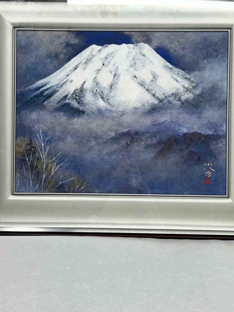「富岳」　曲子光男　富士山　絵画　日本画