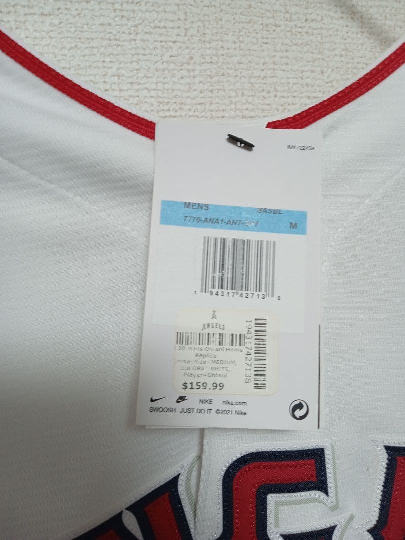 新品タグ付き☆エンゼルス　大谷翔平　レプリカユニフォーム　M