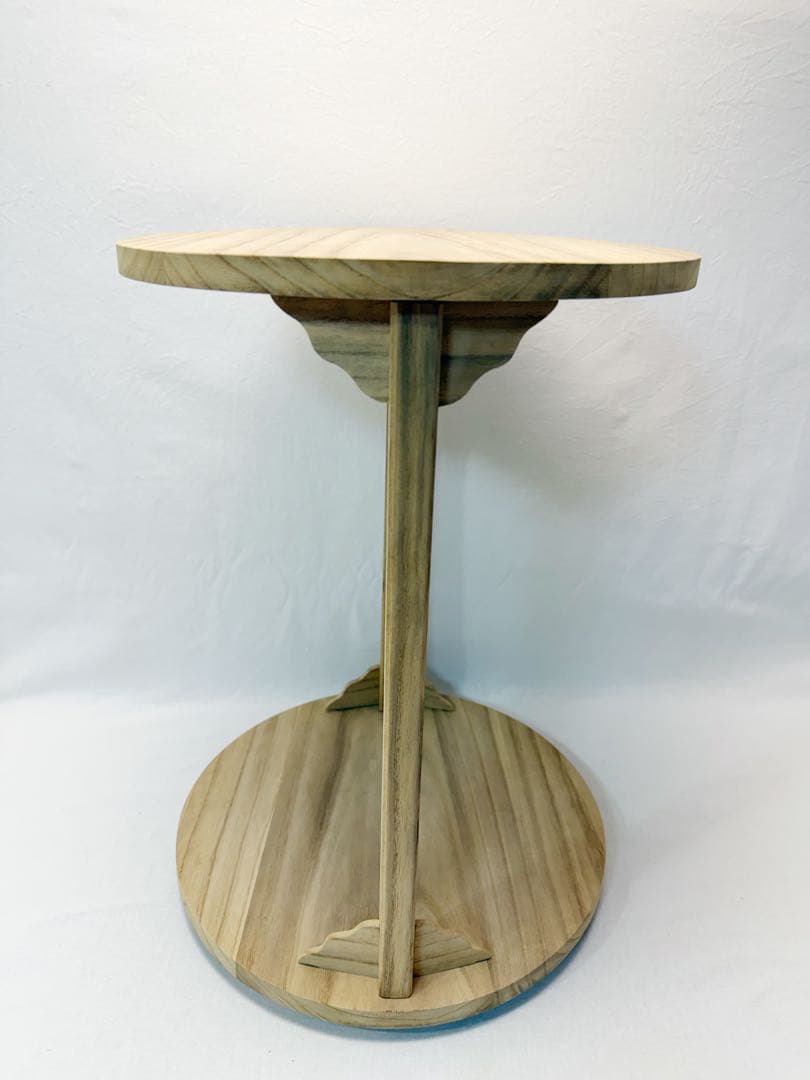 未使用 茶道具 利休好写し 桐 丸卓 組み立式 元箱