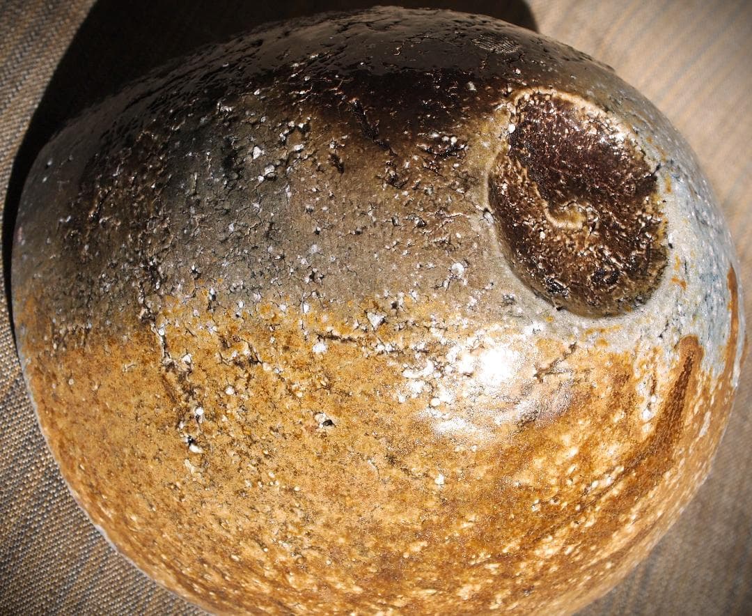 人気作家★大岩智之【師：隠崎隆一】★黒備前茶碗★共箱★コバルト