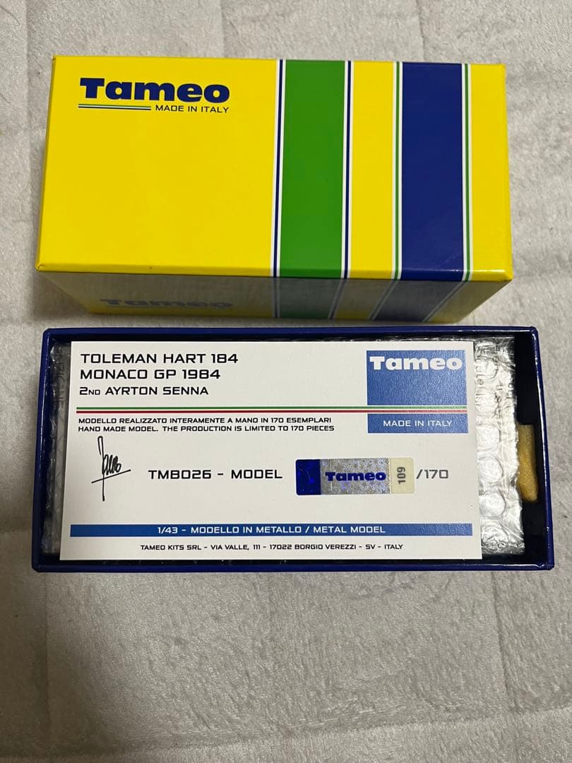 F1アイルトンセナ タメオ製 トールマン ミニカー