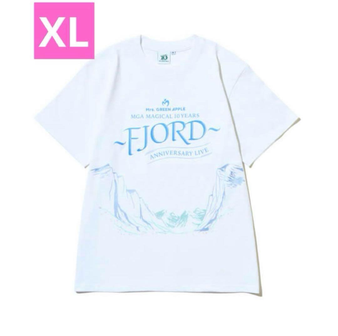 ミセスグリーンアップル　フィヨルド　Tシャツ　XL　ホワイト　白　花火柄