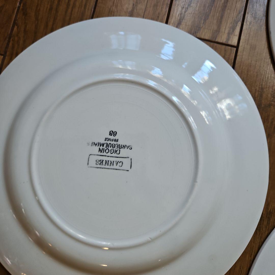 花柄プレート 6枚セット　ディゴアン・サングミンヌ製　 フランス蚤の市