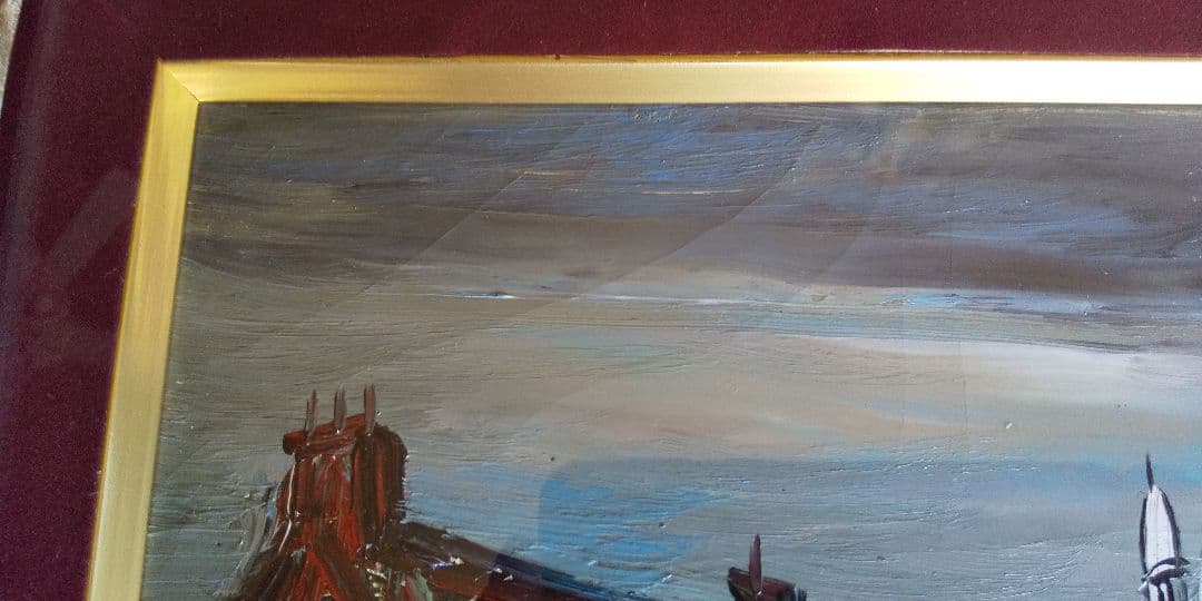 冬島大二郎 モンマルトル F4号 油彩 油絵