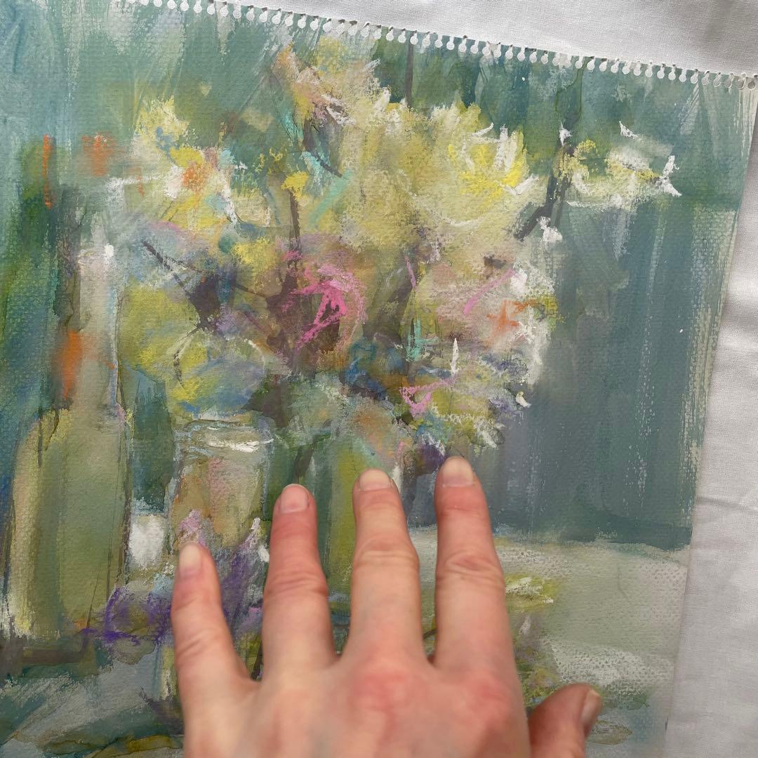 パステル画/色褪せない花束の贈り物/癒し/ヒーリング/パワースポット/