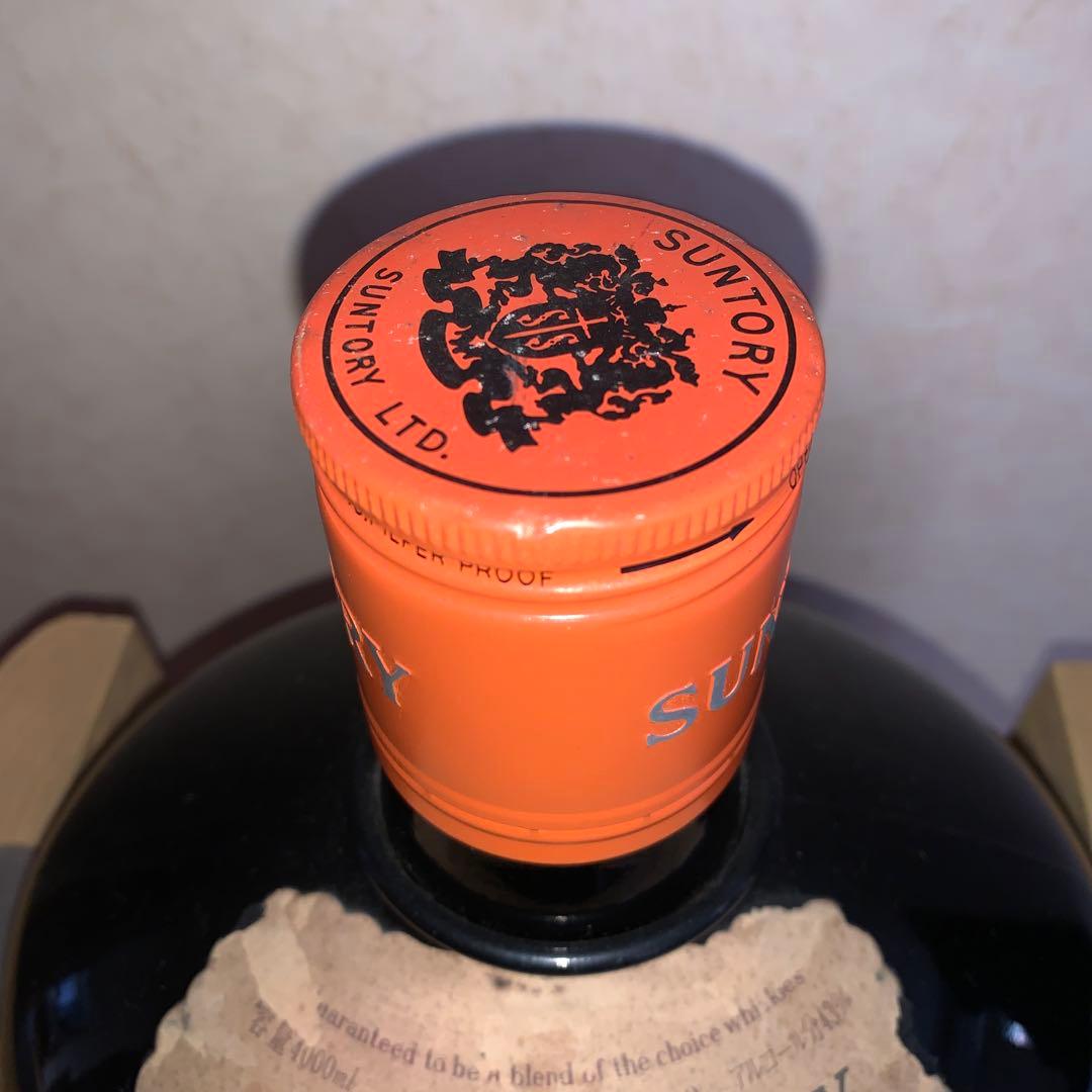 未開栓品　古酒　サントリー　オールド　4000ml　特大ボトル　木製台付