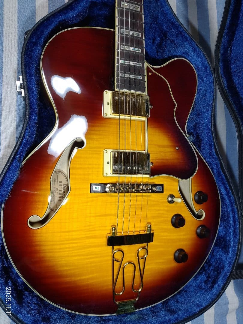 IBANEZのアートコアカスタムシリーズの1ランク上フルアコAF105-VB美品
