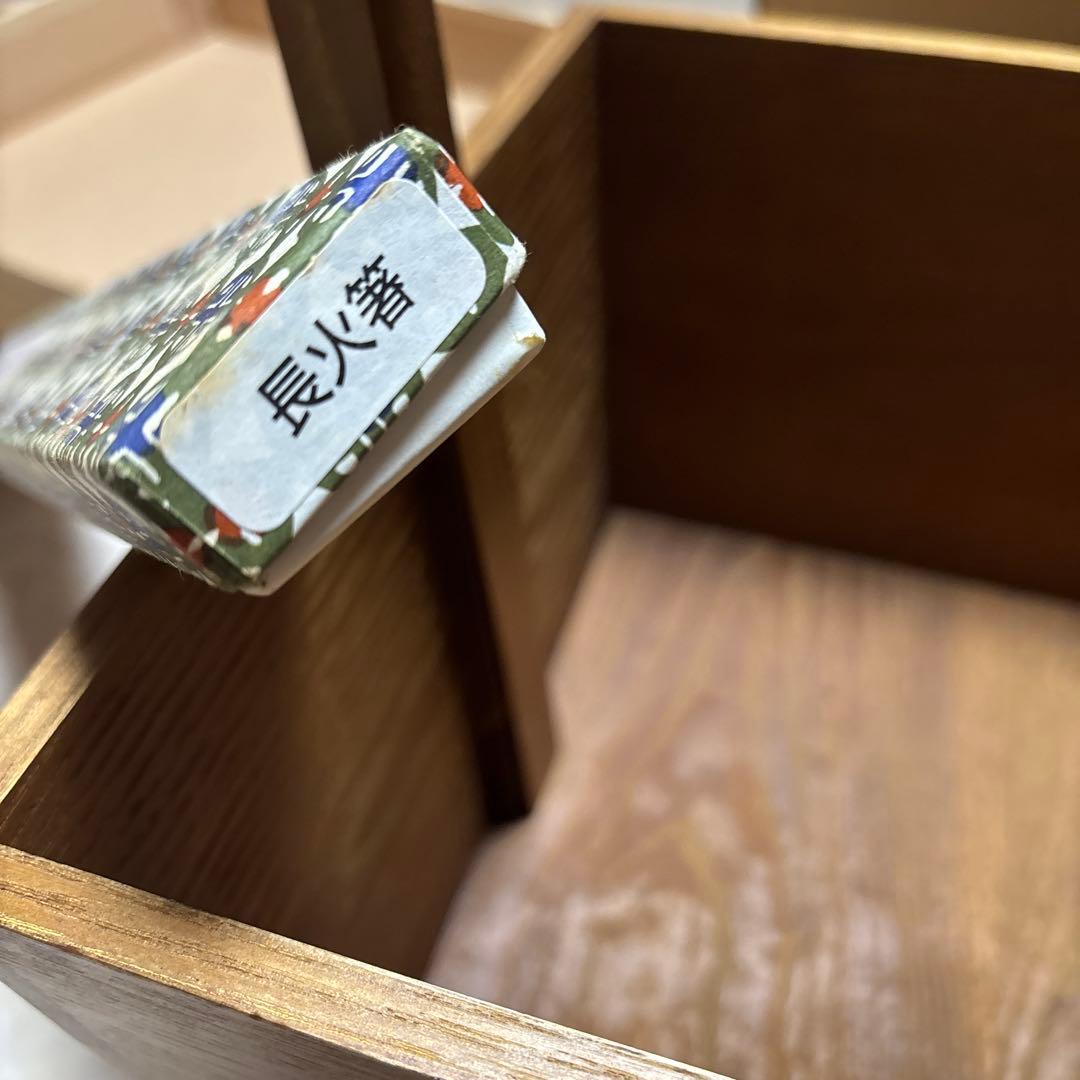 茶道具　箱炭斗　火箸セット