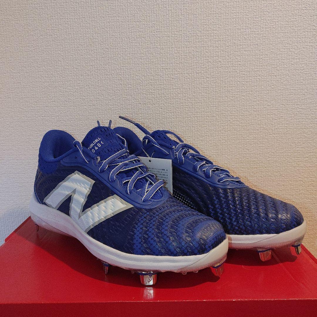 ニューバランス　野球　スパイク　24.0センチ 金具　ブルー