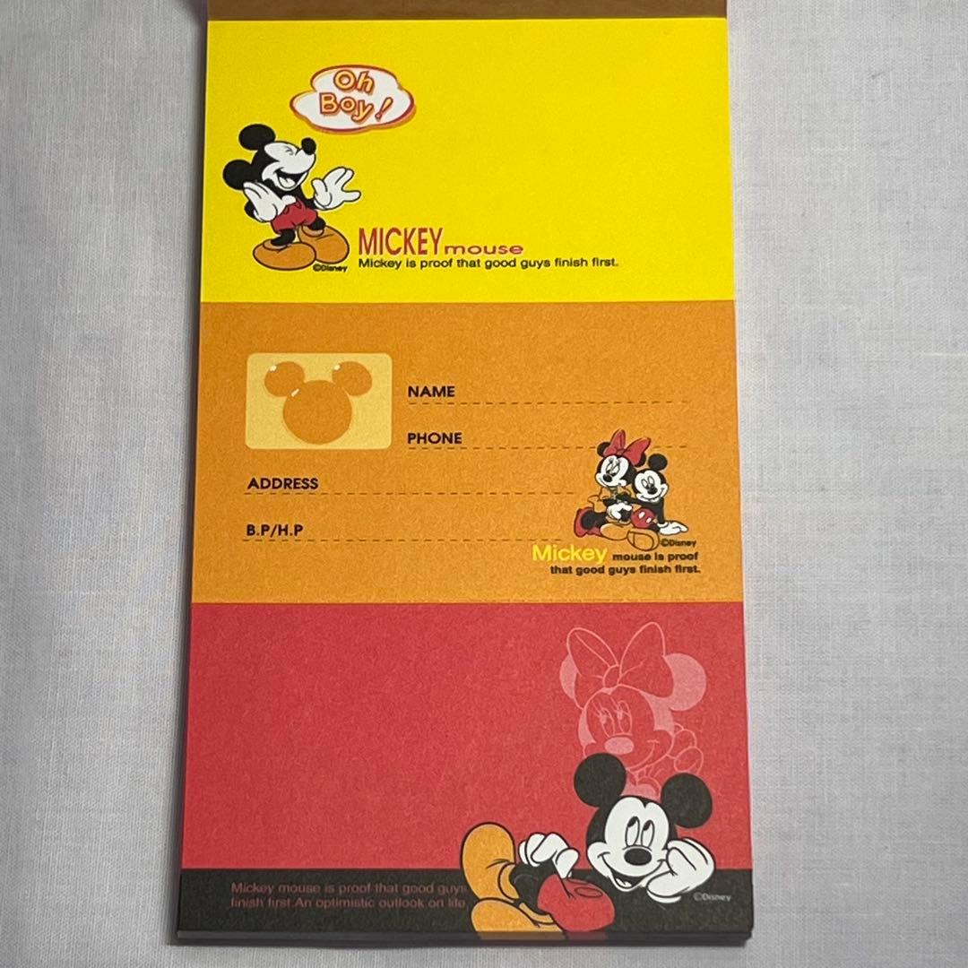 希少❤️ネームメモ　ミッキーマウス　メモ帳　平成レトロ　ディズニー