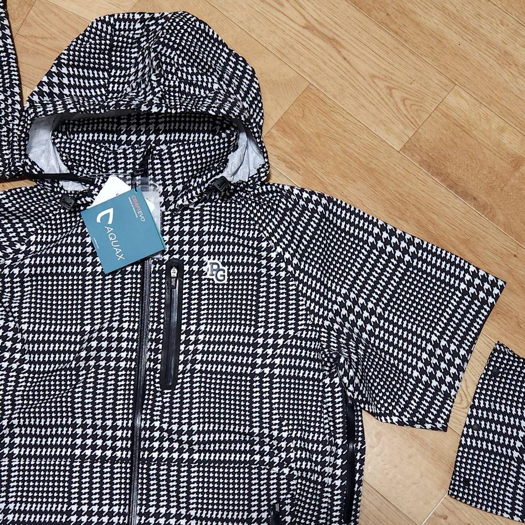 新品　パーリーゲイツ　メンズ　レインウエア　上下セットアップ　千鳥柄　サイズ4