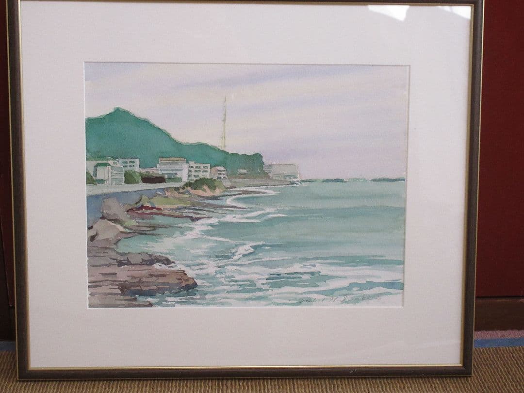 水彩画「海岸線」