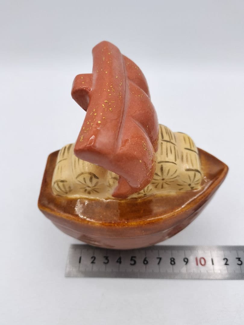 c806 【新品・未使用】熨斗押 宝船 吉村楽入 紙箱 茶道具