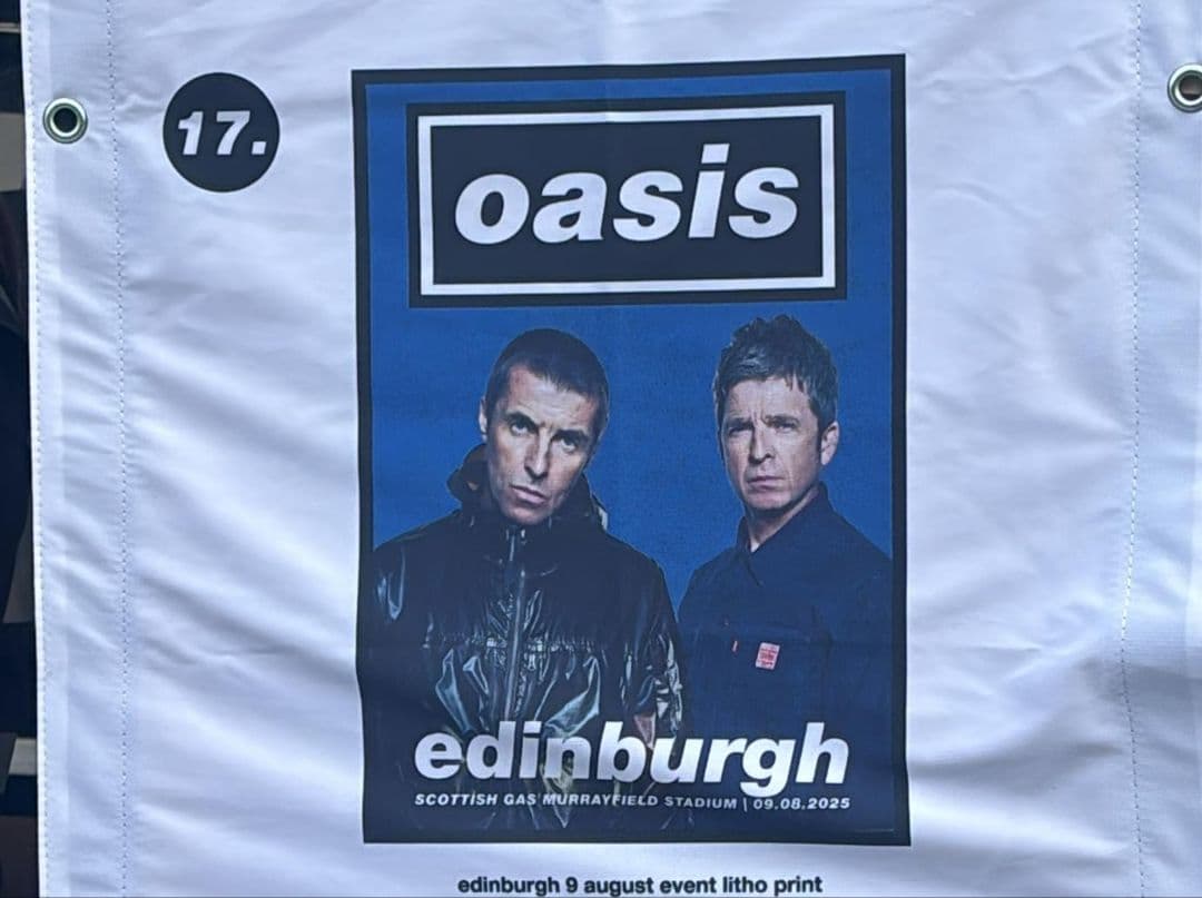 超貴重 オアシス Live25 再結成ツアー8/8 EDINBURGH ポスター
