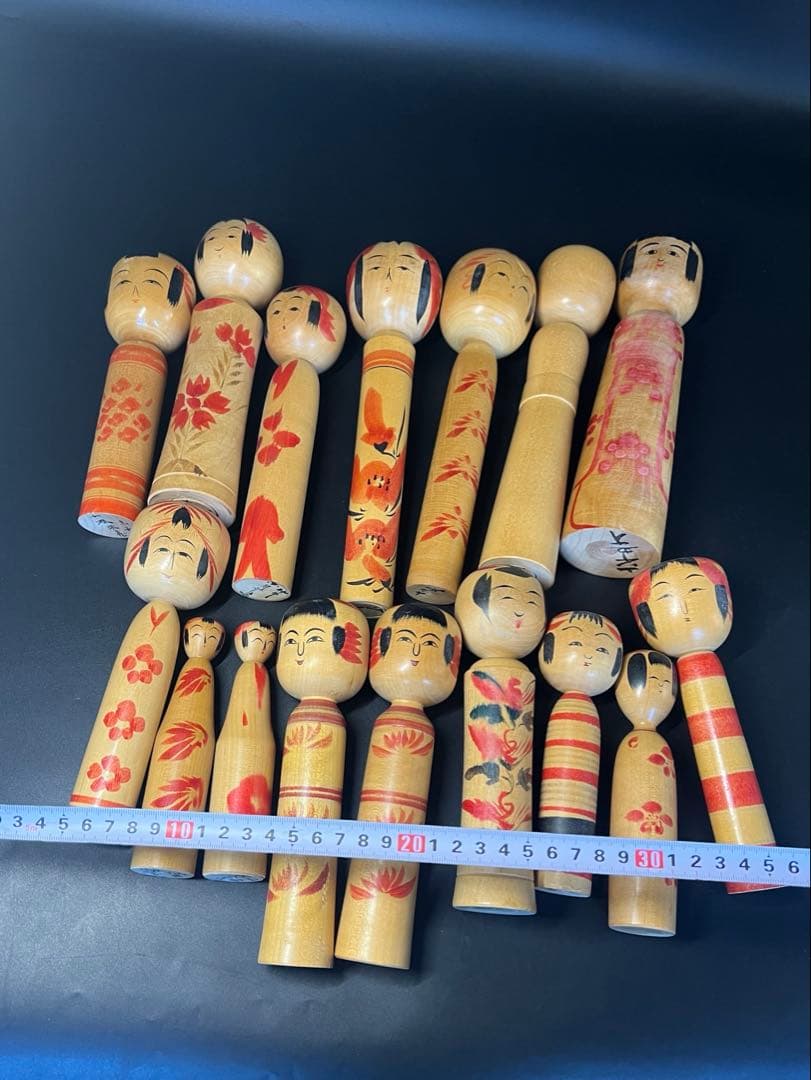 伝統こけし16本まとめ売り 戦前小野寺重一煤孫実太郎他 東北ロット 郷土玩具
